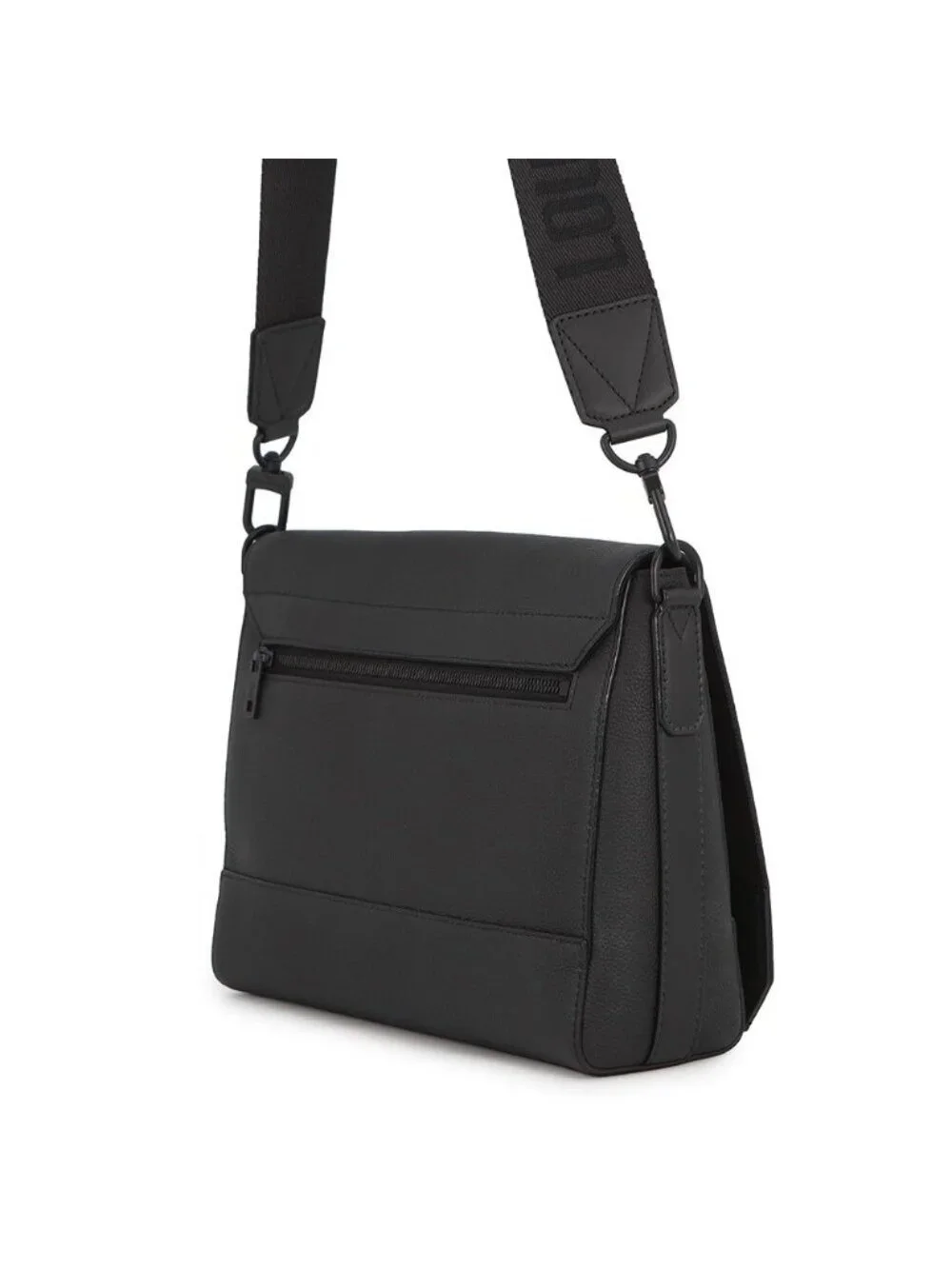 Louis Vuitton Shoulder Bag Gray Leather Takeoff Messenger Black